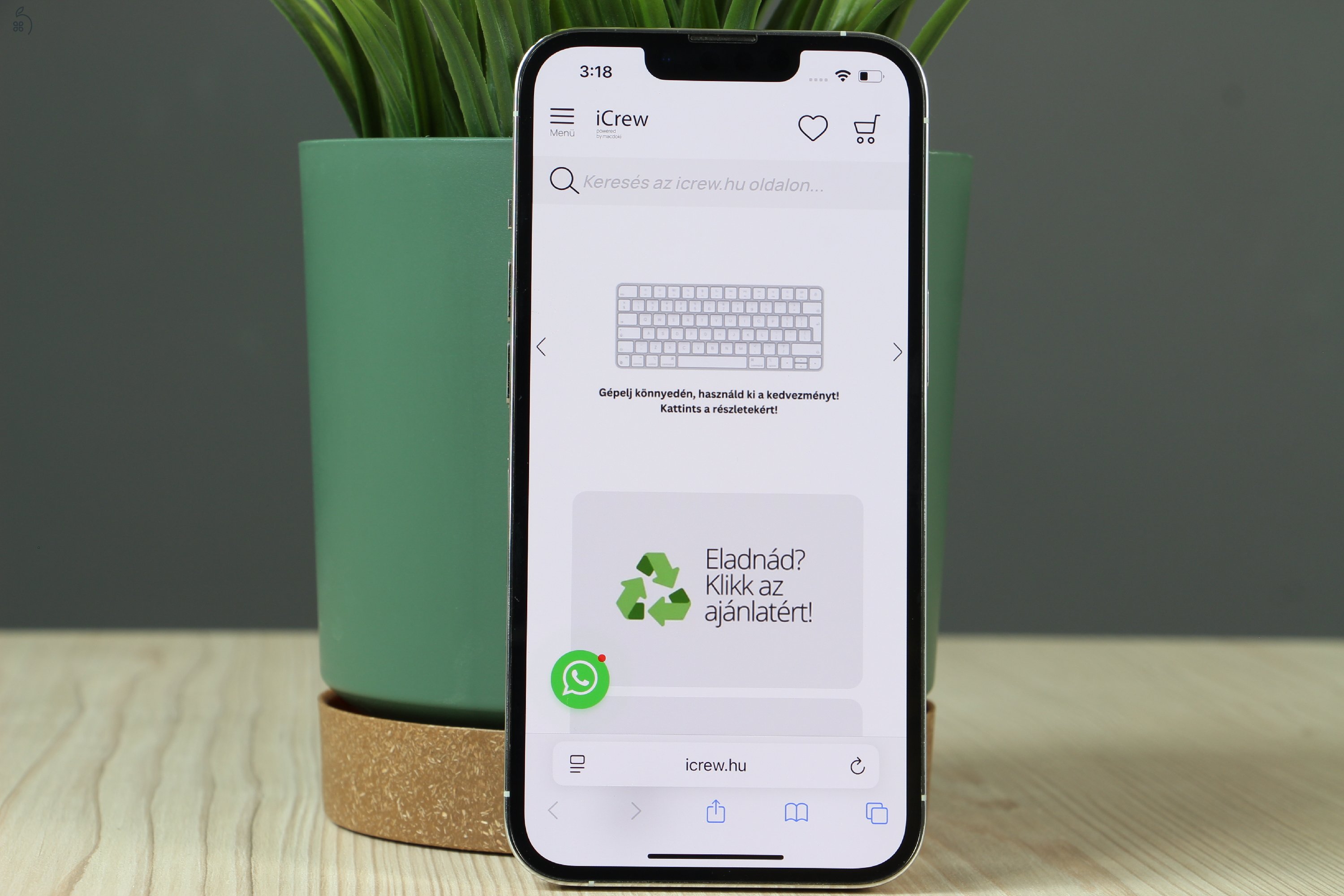 Használt Apple iPhone 13 Pro 128GB Silver A/A+ US-6691