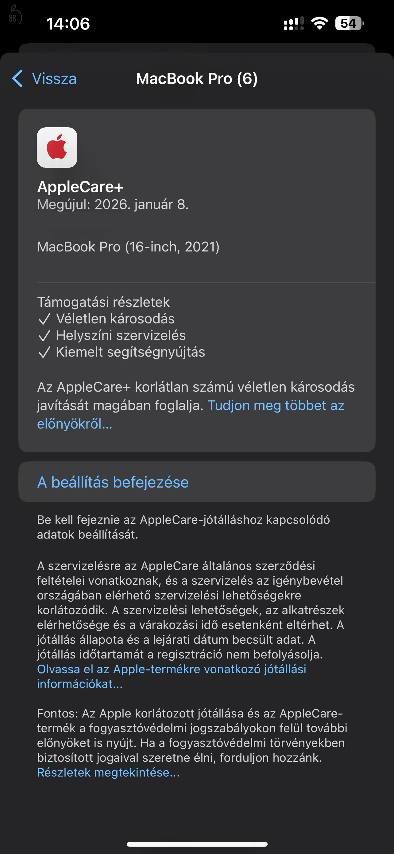 MacBook Pro M1 Max 16 inch 64GB/1TB AppleCare+ 2026 Januárig