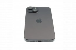 !! 1 ÉV GARANCIA !! Apple iPhone 15 128 GB Black Titanium 100%