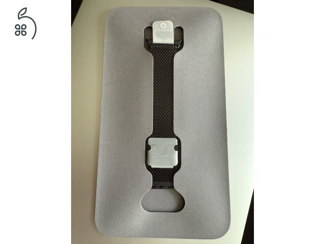 Gyári Apple 49 mm-es fekete titán milánói szíj – M Watch Ultra/Ultra2