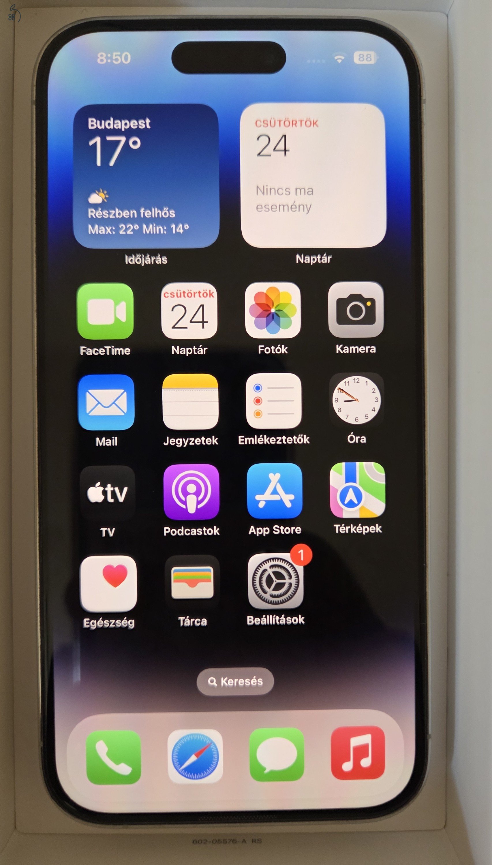 Iphone 14 Pro 256GB Silver - iStyle 1.5 év jótállás, szép állapot