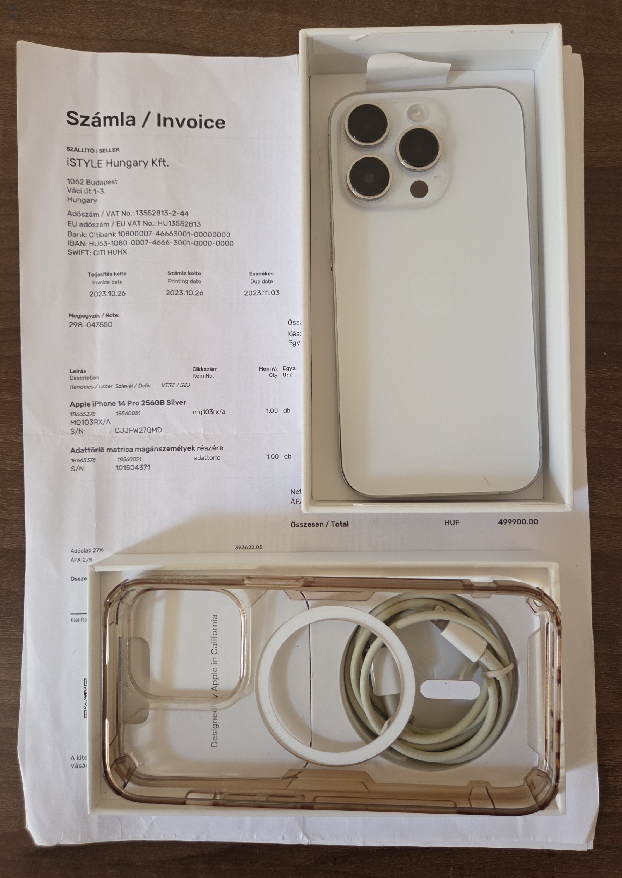 Iphone 14 Pro 256GB Silver - iStyle 1.5 év jótállás, szép állapot