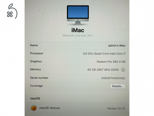 iMac 21,5
