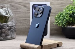 iPhone 15 Pro Blue Titanium 128GB 2 ÉV Garanciával Számlával Aksi 90%