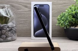 iPhone 15 Pro Blue Titanium 128GB 2 ÉV Garanciával Számlával Aksi 90%