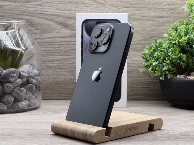 iPhone 15 Pro Black Titanium 128GB 2 ÉV Garanciával Számlával Aksi 98%