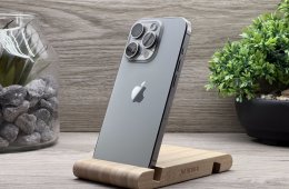 iPhone 15 Pro Natural Titanium 256GB 2 ÉV Garanciával Számlával Aksi 93%