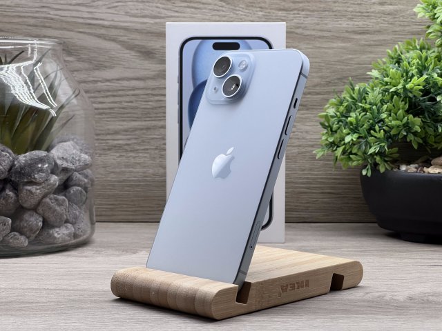 Hibátlan iPhone 15 Blue 128GB 2 ÉV Garanciával Számlával Aksi 90%