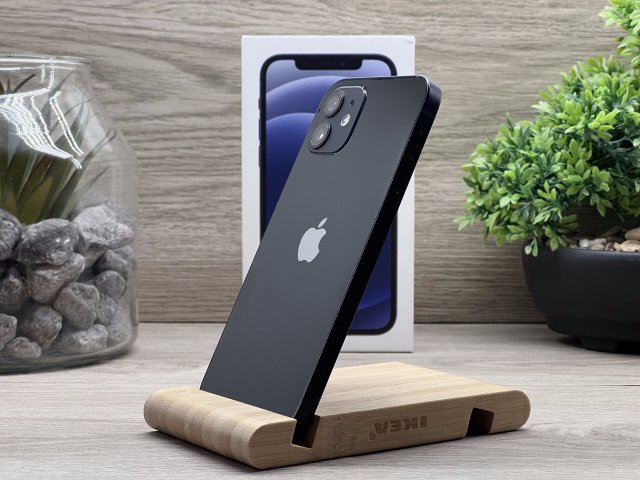 iPhone 12 Black 64GB 2 ÉV Garanciával Számlával Aksi 95%