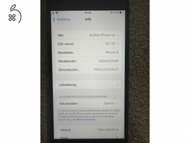 IPhone 8| törött hátlap