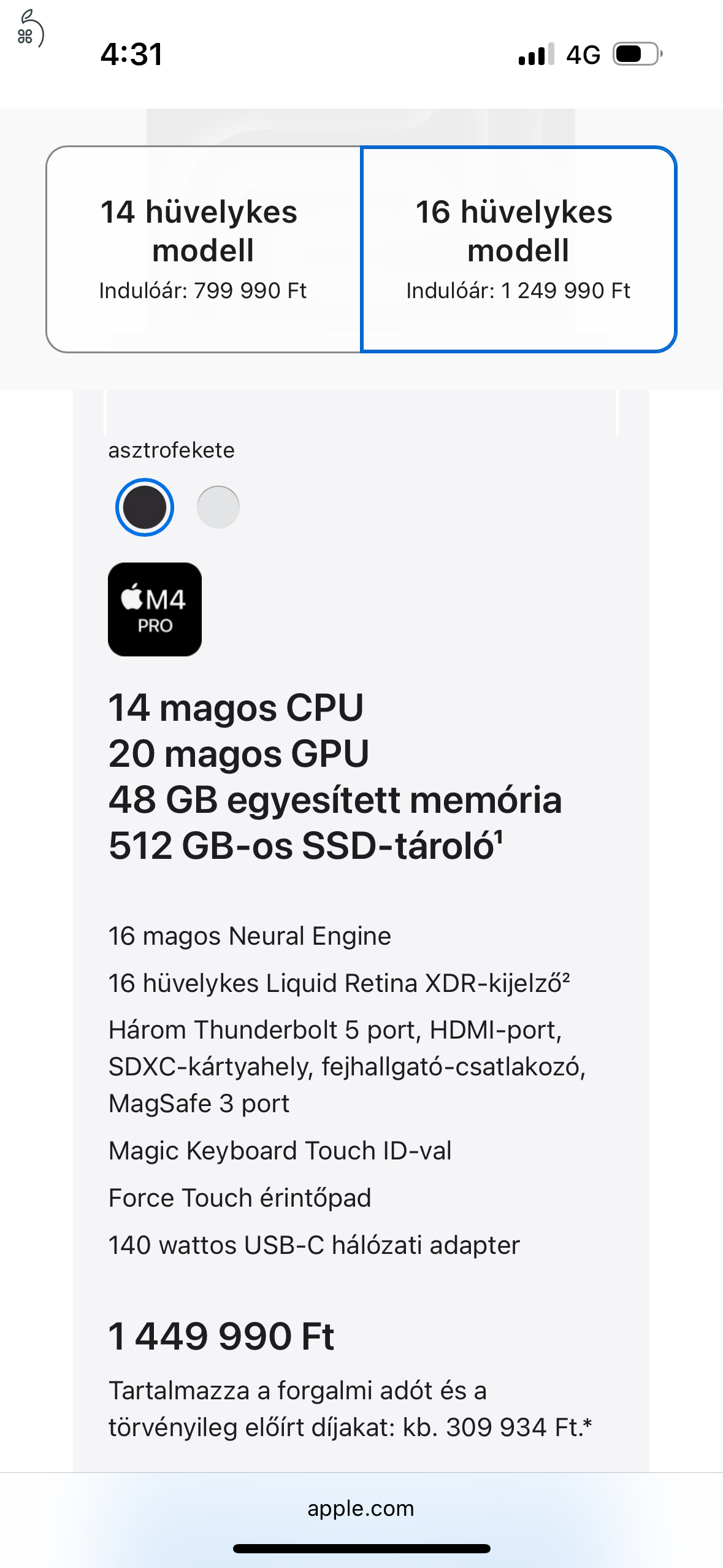 AKCIÓ - NÉZZ RÁ !! MacBook Pro 16
