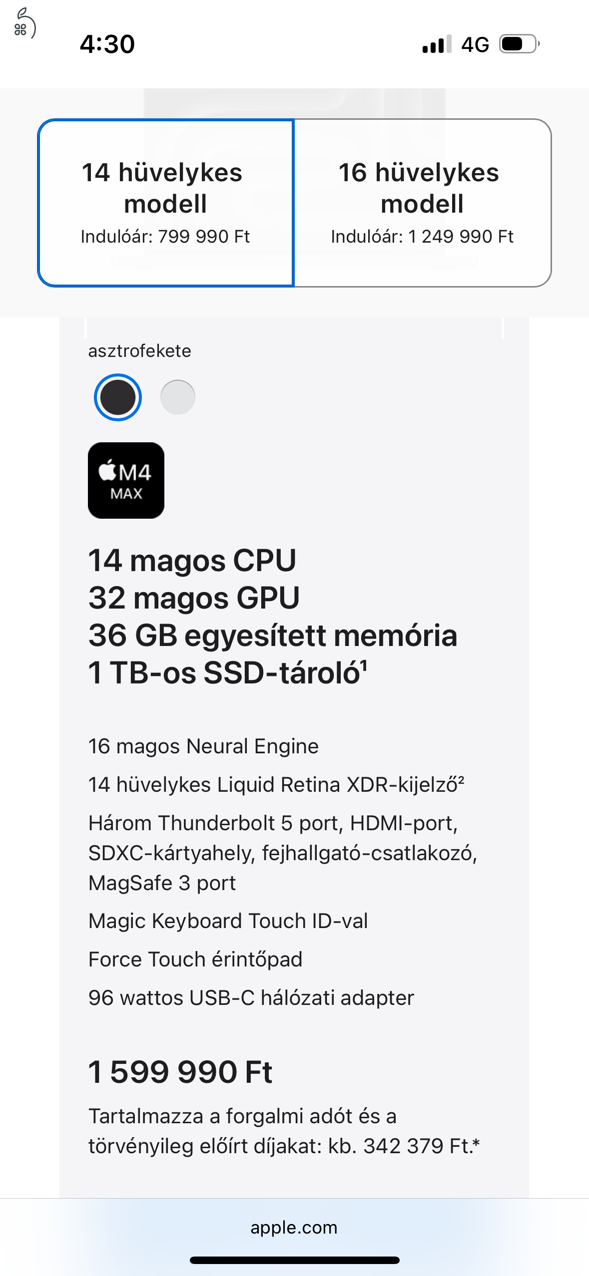 1.6M helyett ! BOMBA ÁR !! - M4 MAX 14