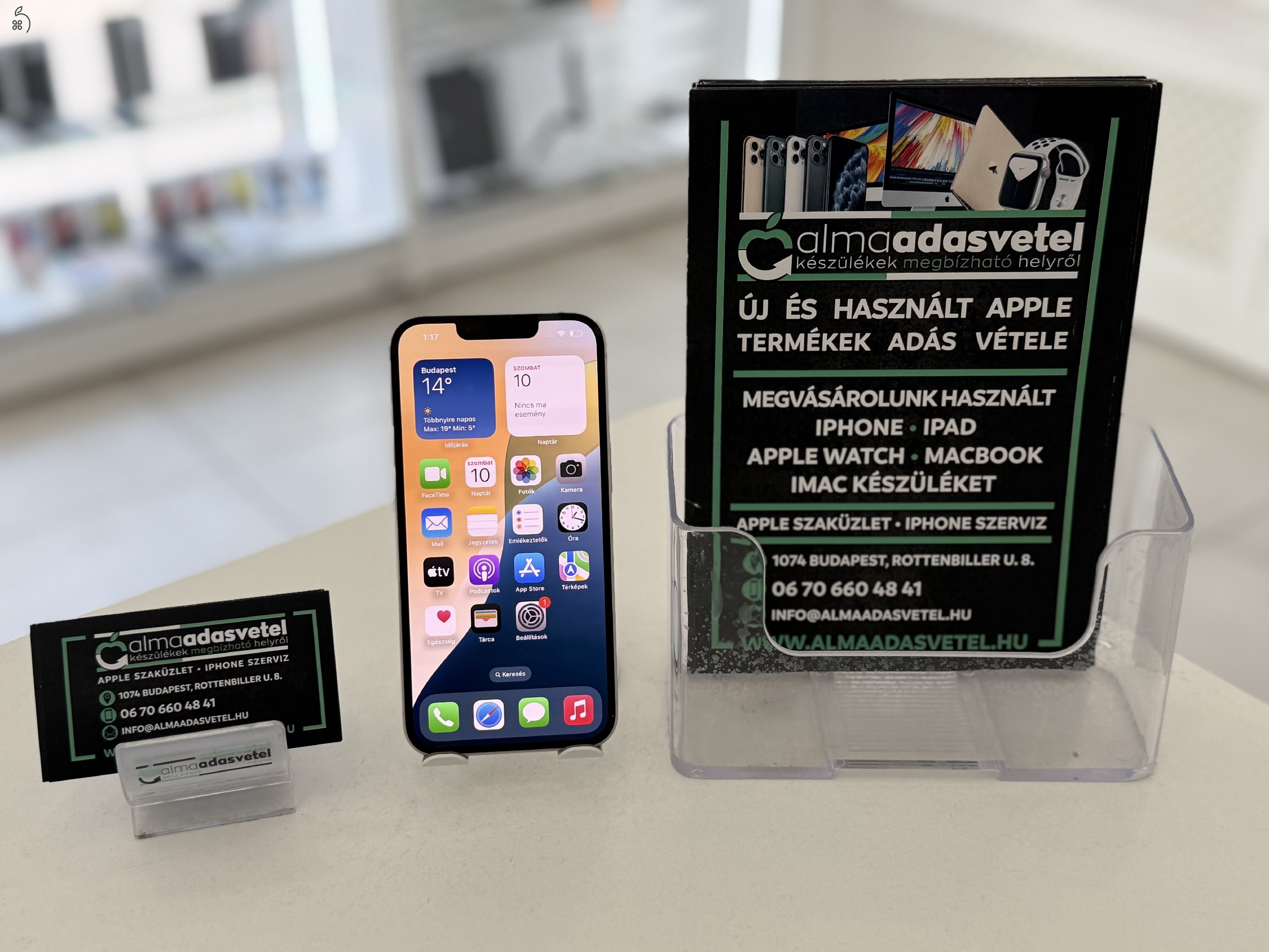 iPhone 13 128GB Független Megkímélt/1-3 hónap gar./Akku 85%/p4237