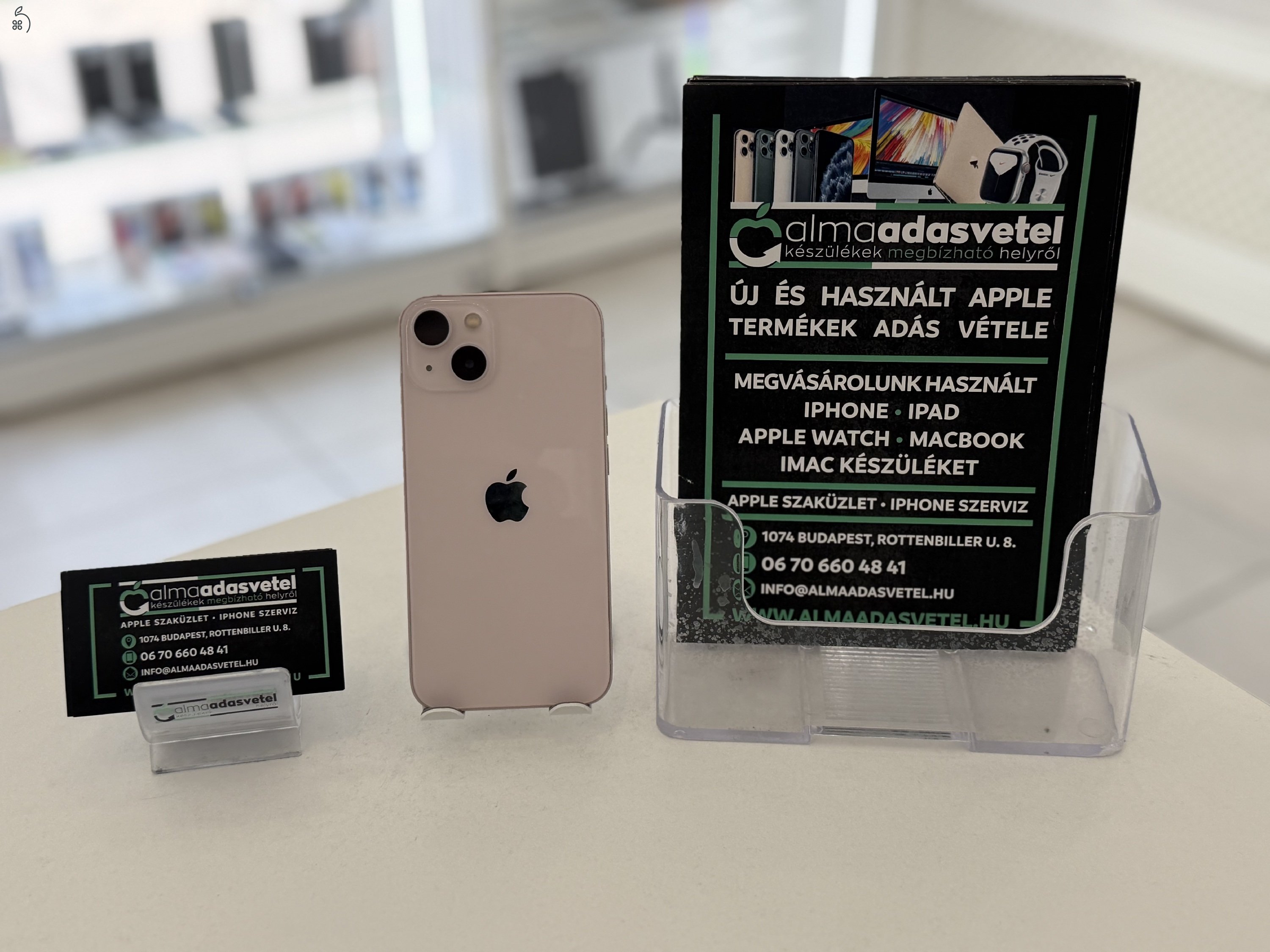 iPhone 13 128GB Független Megkímélt/1-3 hónap gar./Akku 85%/p4237