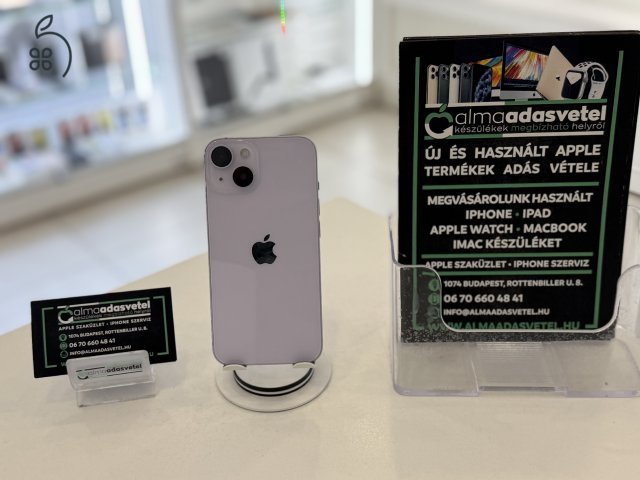 iPhone 14 128GB Független Újszerű/1-3 hónap gar./Akku 85%/p4240