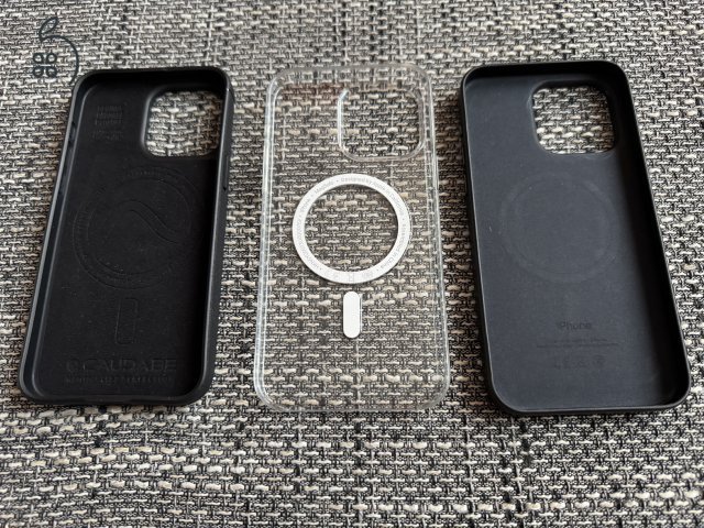 iPhone 15 Pro Max tokok eladók (Caudabe, FineWoven, Clear Case)