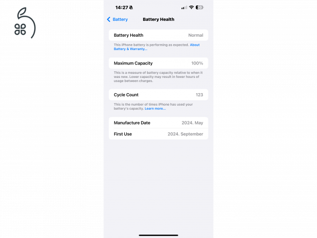 Iphone 15 pro max 100% aku
