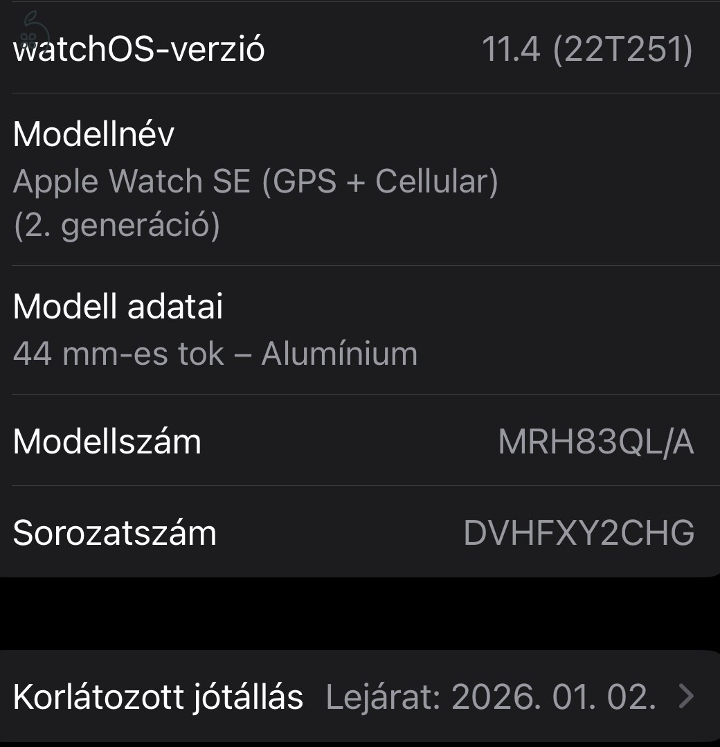 Apple Watch SE (GPS + Cellular) (2. generáció), 44 mm