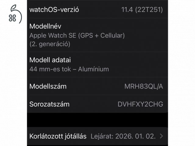 Apple Watch SE (GPS + Cellular) (2. generáció), 44 mm