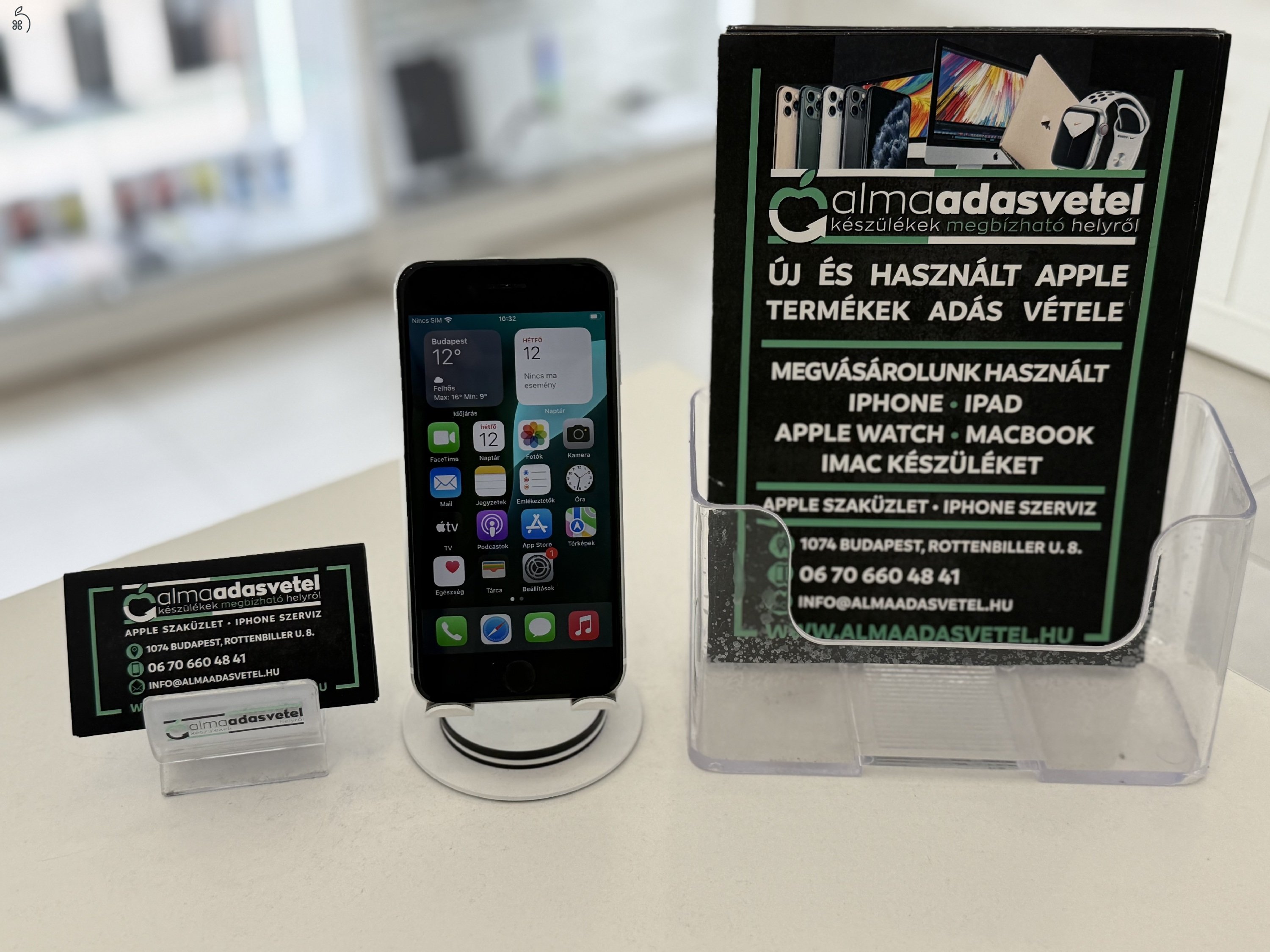 iPhone SE 2020 256GB Független Megkímélt/1-3 hónap gar./Akku 100%/p4242
