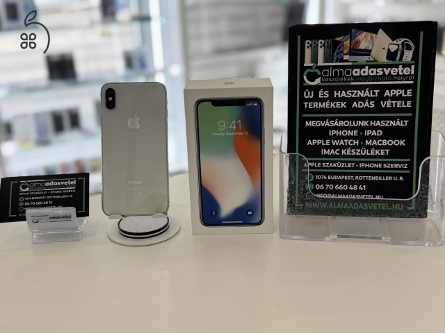 iPhone X 64GB Megkímélt/1-3 hónap gar./Akku 100%/p4244