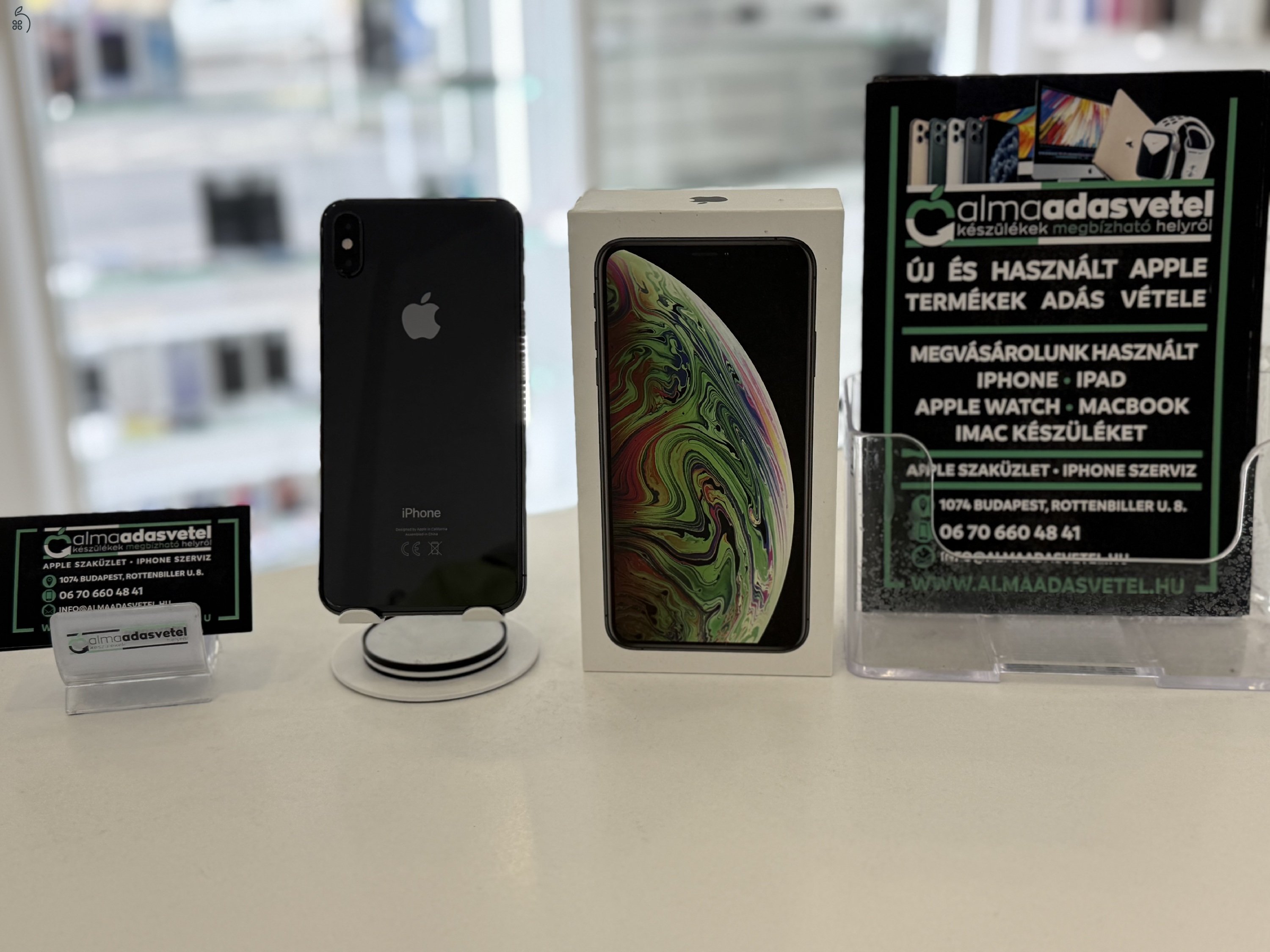 iPhone XS Max 64GB Független Újszerű/1-3 hónap gar./Akku 100%/p4245