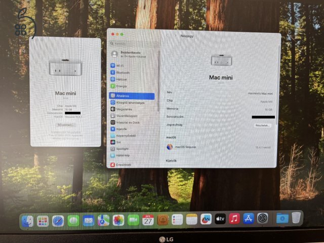 Újszerű Mac mini M4 / 16GB / 256GB,  9 hónap Apple garancia