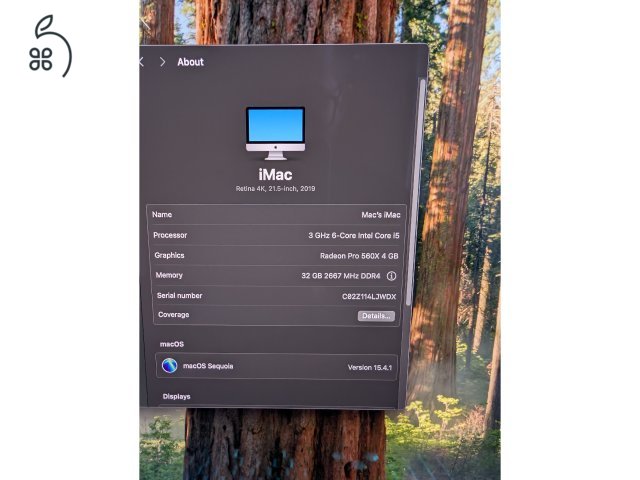 iMac 21.5 4k 2019-es model 2TB SSD és 32GB ram