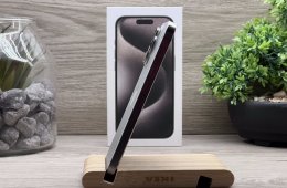 Hibátlan iPhone 15 Pro Natural Titanium 256GB 2 ÉV Garanciával Számlával