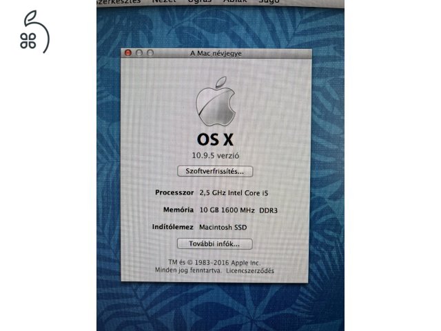 Mac mini i5 2.5 GHz intel i5 10 GB DDR3 256GB