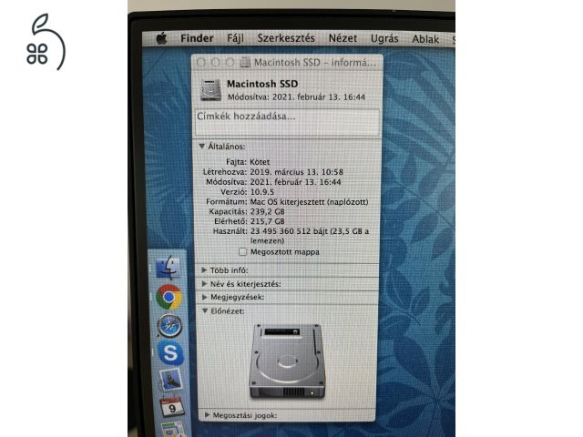 Mac mini i5 2.5 GHz intel i5 10 GB DDR3 256GB