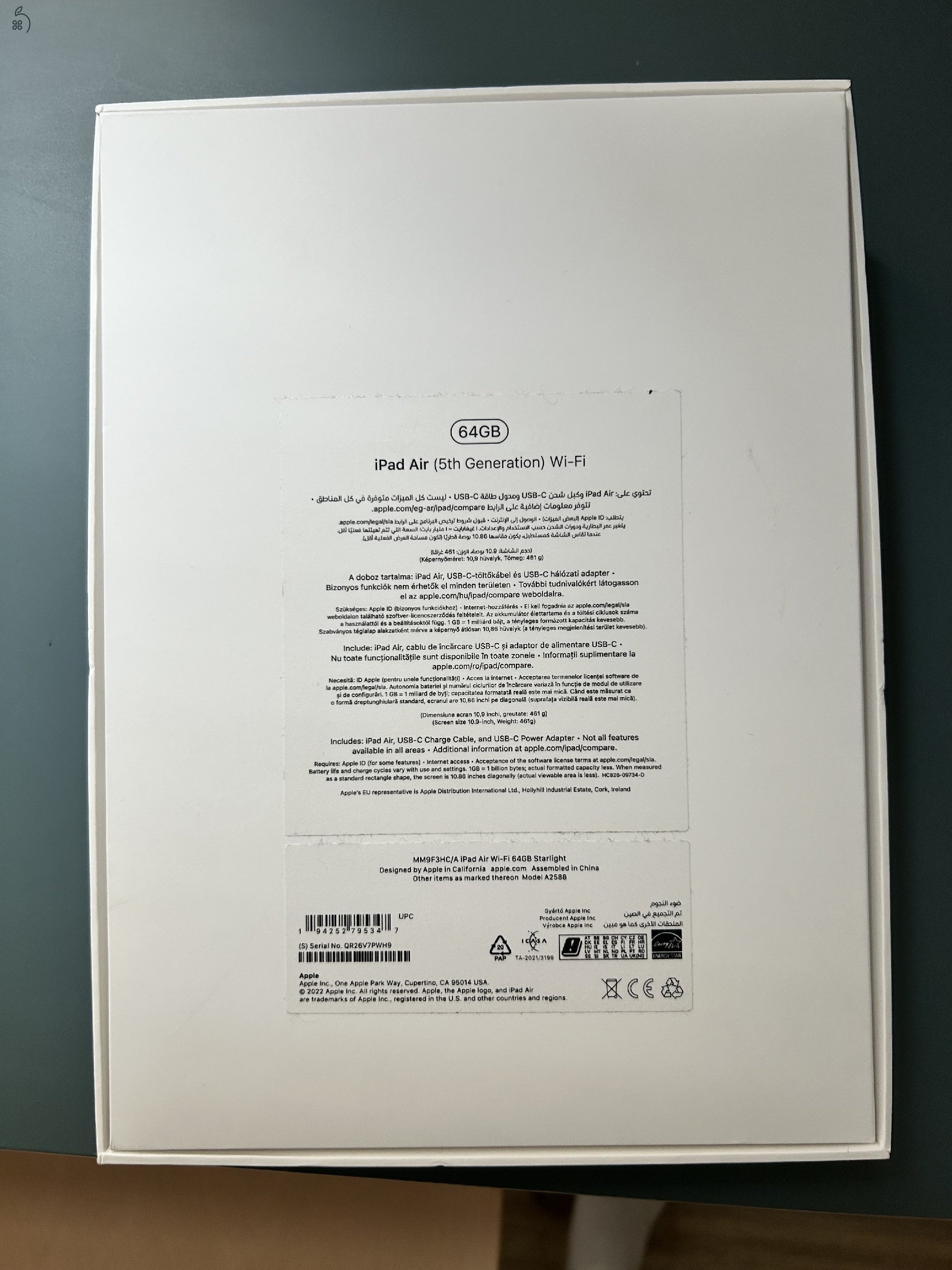 iPad Air 5 generációs 64 GB + Apple Pencil + Tok