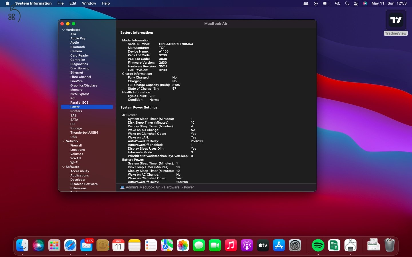 APPLE MACBOOK AIR (2017) 13” 8GB 128GB