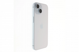 !! 1 ÉV GARANCIA !! Apple iPhone 15 128 GB Blue Titanium 100%
