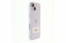 !! 1 ÉV GARANCIA !! Apple iPhone 14 128 GB Purple 100% – ESIM
