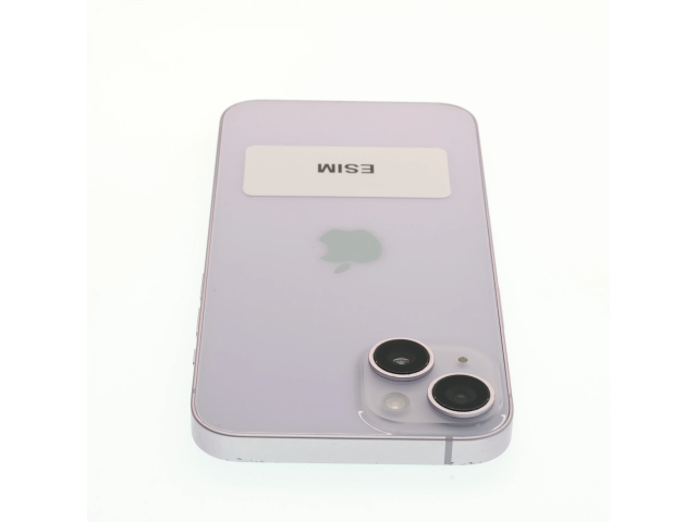 !! 1 ÉV GARANCIA !! Apple iPhone 14 128 GB Purple 100% – ESIM