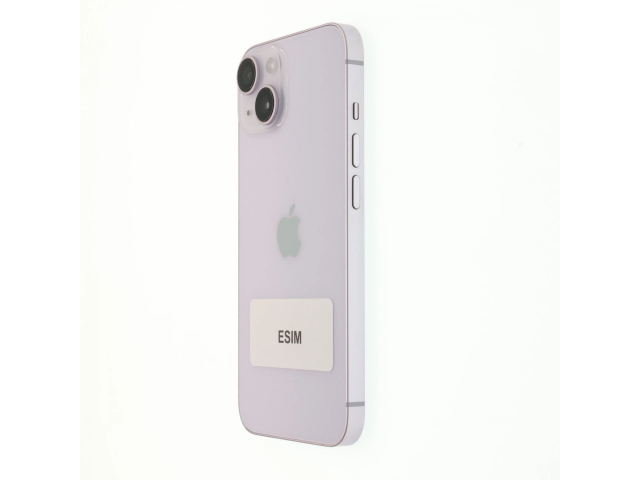 !! 1 ÉV GARANCIA !! Apple iPhone 14 128 GB Purple 100% – ESIM
