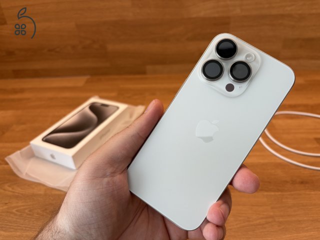 Apple iPhone 15 Pro – 128 GB – Fehér titán – Magyarországi vásárlás