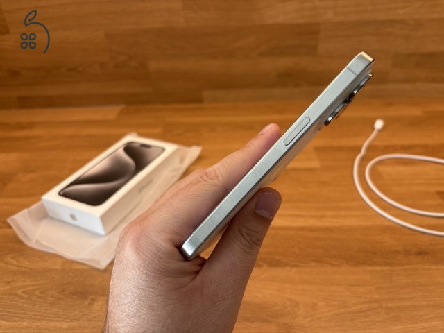 Apple iPhone 15 Pro – 128 GB – Fehér titán – Magyarországi vásárlás