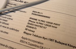 Apple iPhone 15 Pro – 128 GB – Fehér titán – Magyarországi vásárlás
