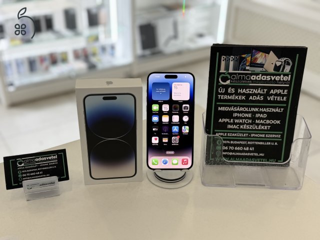 iPhone 14 Pro Max 256GB Független Újszerű/1-3 hónap gar./Akku 85%/p4250
