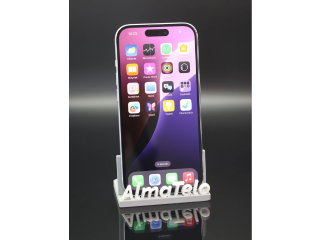 Apple iPhone 15 128 GB Blue Titanium 100% akku - 12 HÓ GARANCIA