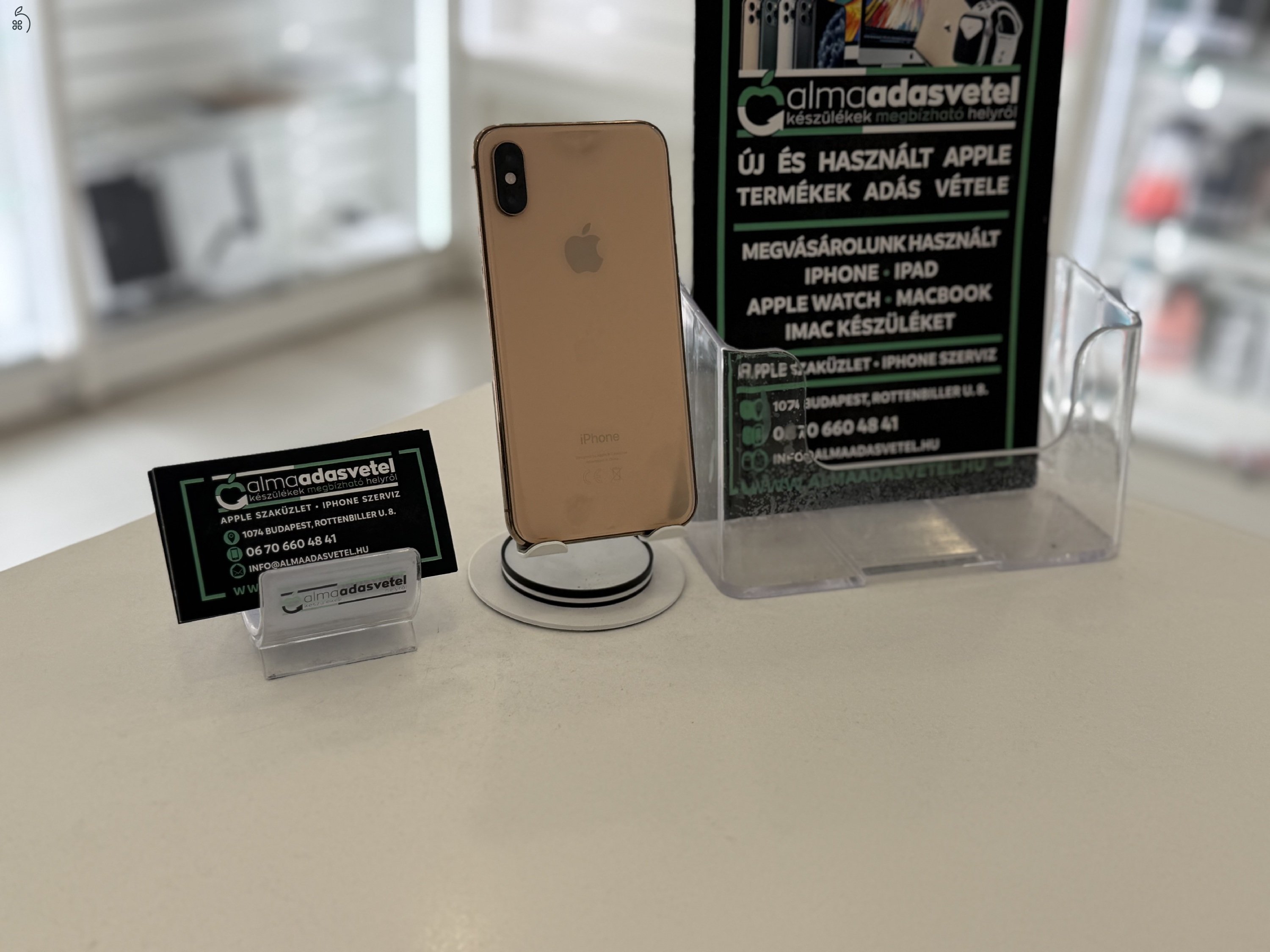 iPhone XS 64GB Független Újszerű/1-3 hónap gar./Akku 100%/p4254