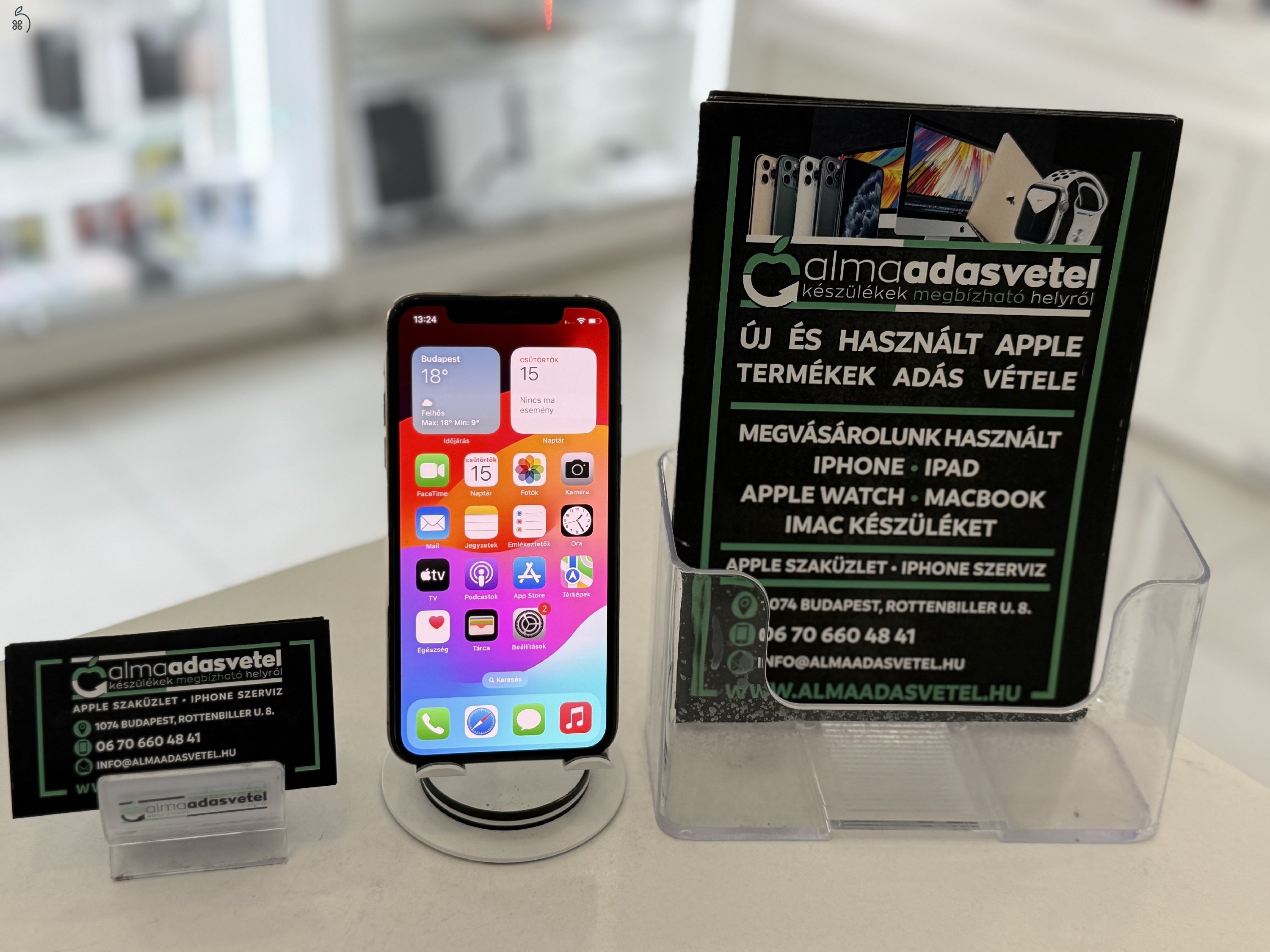 iPhone XS 64GB Független Újszerű/1-3 hónap gar./Akku 100%/p4254