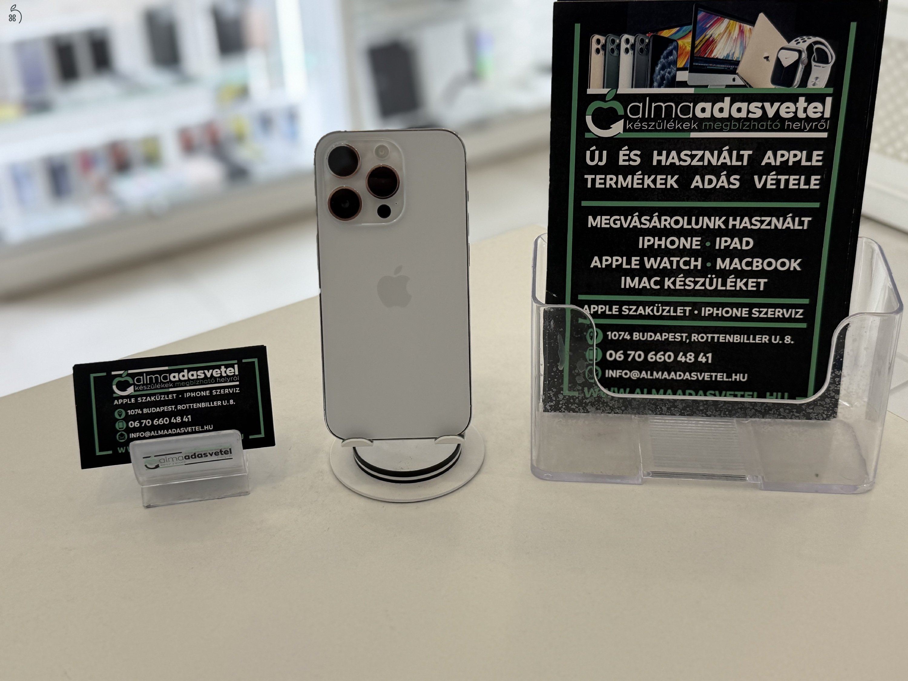 iPhone 14 Pro 128GB Független Mint Az Új/1-3 hónap gar./Akku 91%/p4257