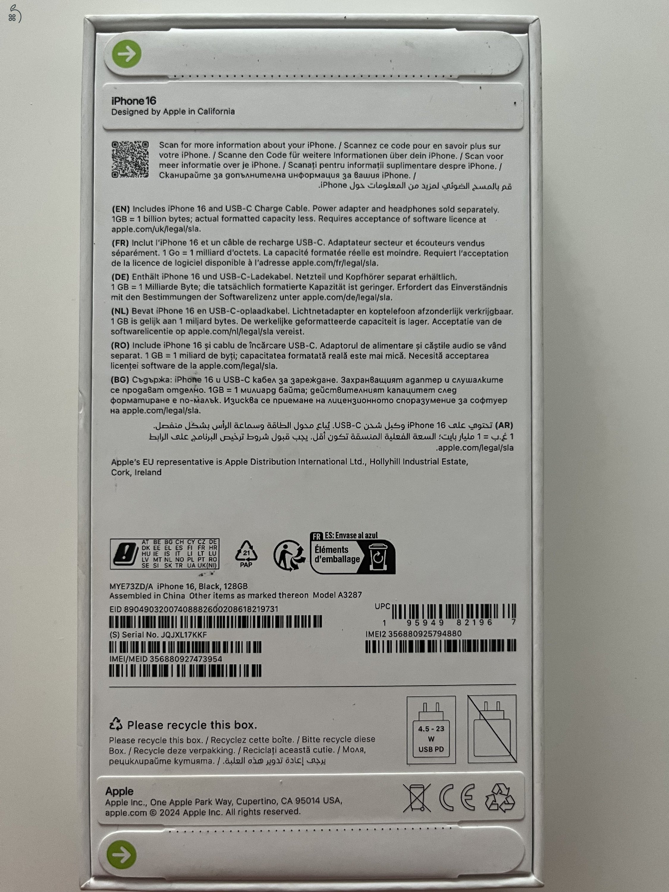 iPhone 16 128GB Bontatlan, aktiválatlan! 