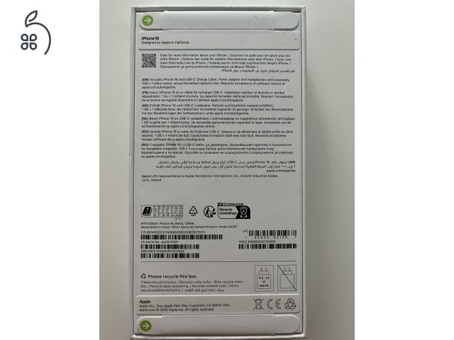 iPhone 16 128GB Bontatlan, aktiválatlan! 