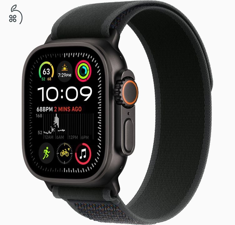 Watch Ultra 2 GPS + Cellular - Black Titanium Case with Black Trail Loop - M/L 