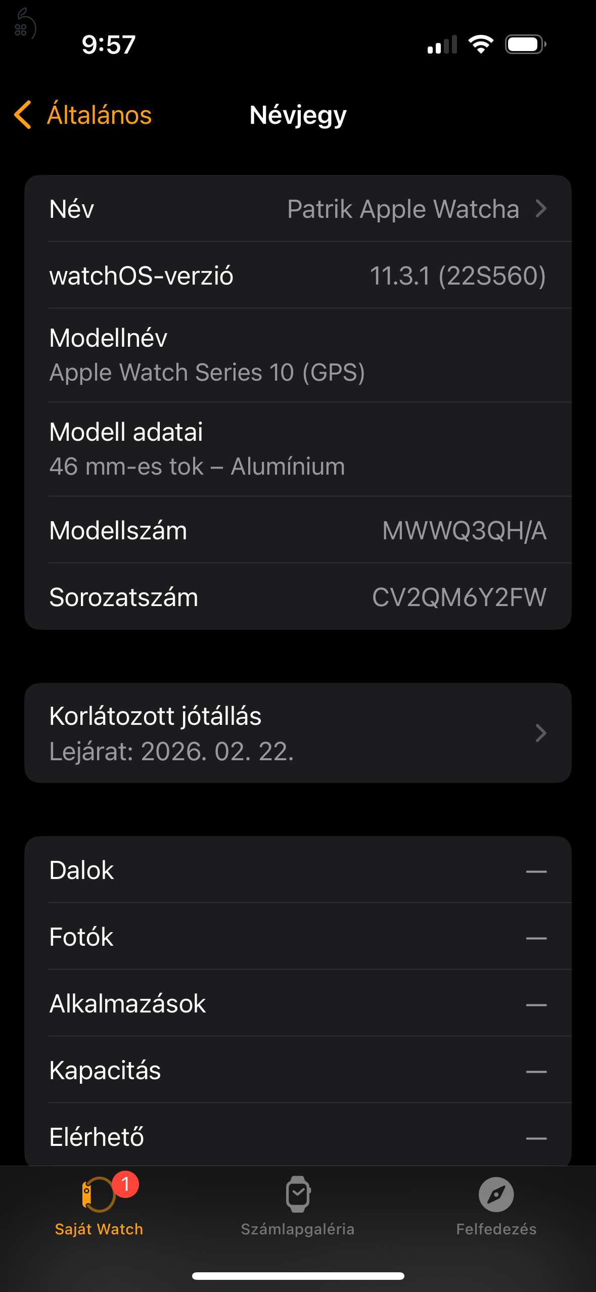 Eladó Apple Watch Series 10 – 46mm Jet Black