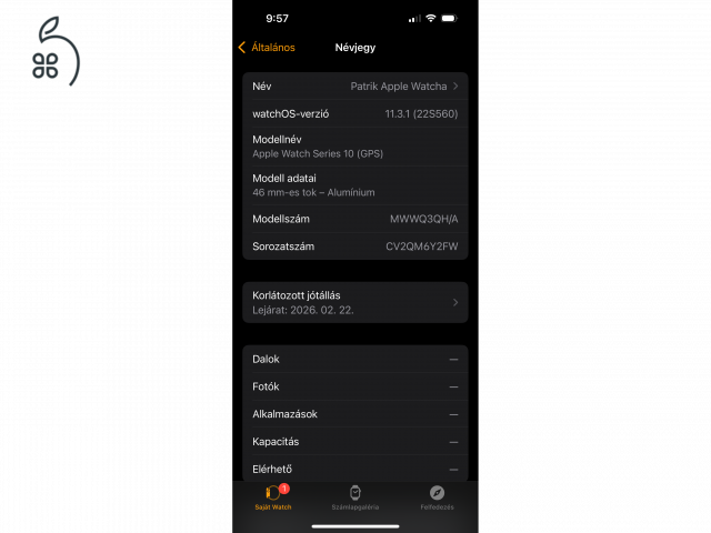Eladó Apple Watch Series 10 – 46mm Jet Black